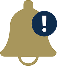 An icon of a bell with an exclamation point.
