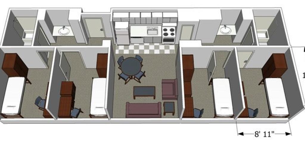 2 Bedroom Apartment Layout for Eighth Street East