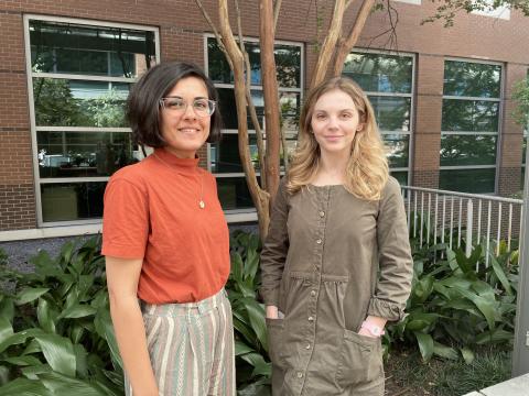 Muzna Raheel and Delaney Gomen pictured (left-to-right).